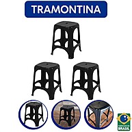 Banquetas Tramontina Niterói: Kit 3 Plástico 100kg - imagem 1