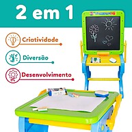 Mesa de Desenho Infantil: Lousa Mágica + Banquinho - imagem 2