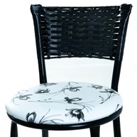BANQUETA ALTA ENCAPADA BRANCO FLORIDO - Estilo e Conforto para Cozinha, Bar e Área Gourmet - imagem 5