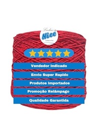 Barbante Parafinado Colorido para Crochê - Fio 6 com 1kg - Azul Bebê - imagem 4