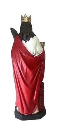 Estátua de Santa Bárbara - Escultura Sagrada em Resina 38cm | Decoração Religiosa Elegante - imagem 4