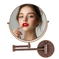 Espelho de Parede Ovente com Ampliação 10x - Design Antique Bronze para Maquiagem e Barbear - imagem 2