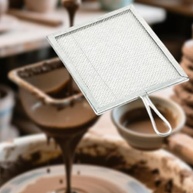 Filtro Cerâmico em Malha Fina de Aço Inox - Peneira Portátil para Esmaltes e Barbotina - imagem 5