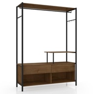 Guarda-Roupa Casal Barcelona 2 Gavetas Preto/Demolição - Organize seu Quarto com Estilo - imagem 2