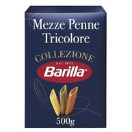 Barilla Macarrão Grano Duro Mezze Penne Tricolori 500G - imagem 1