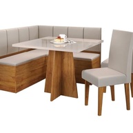 Conjunto Canto Alemão Bariloche 90cm + 2 Cadeiras Venus em MDP - Design Moderno e Funcional - imagem 4