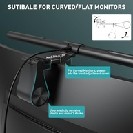 Quntis Barra de Luz para Monitor PRO+ com Controle Remoto, adequada para monitor curvo/plano, cuidados com os olhos, luz de tela regulável com escurecimento automático, sem reflexo - imagem 4