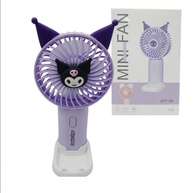 Mini Ventilador Portátil USB Recarregável, 17cm, Design Animado, Base de Mesa, 3-7W, Bateria com 4-5 Horas de Duração (Rosa (Orelha de Gato)) - imagem 1