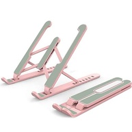 Base Suporte Portátil Dobrável para Notebook Regulável Rosa - Design Ergonômico e Prático - imagem 2
