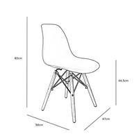 Cadeira Eames Fendi com Base em Madeira Natural - Design Moderno e Conforto Duradouro - imagem 4