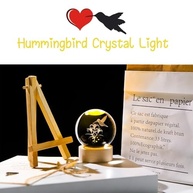 Beija-flor 3D em Bola de Cristal K9 com Base LED – Presente Encantador para Mulheres - imagem 4