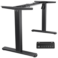 Estrutura de Mesa Elétrica Ajustável com 3 Memórias | Altura 72-120cm | Base Ergonômica Silenciosa (Preto) - imagem 1