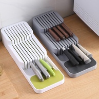 Organizador de Facas para Gaveta com Base de Apoio - Até 9 Facas - Design Moderno e Seguro (Branco) - imagem 1