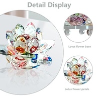 Escultura de Cristal Lótus com Base - Decoração Elegante para Mesa e Prateleira - imagem 5