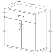 Aparador Bancada Estante Balcão para Cozinha com Base para Micro-ondas - Design Moderno e Multiuso Mell Branco - imagem 2