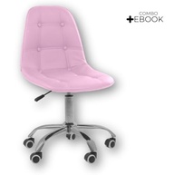 Cadeira Base Giratória Office Eiffel Botonê Rosa - Conforto e Estilo para seu Espaço - imagem 4