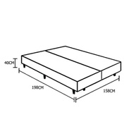 Base Box Queen Bipartida em Suede Bege - Design Moderno e Praticidade - imagem 3
