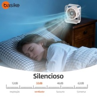 Basike Ventilador de Mesa Mini com Display Digital - 100 Níveis de Velocidade, Bateria 5000mAh, Silencioso e Portátil - imagem 4
