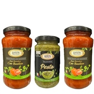 Kit 2 molhos Italianos Basilico 400g cada + Molho Pesto 190g SANTA TAVOLA + 2 Macarrão N.1 ANGEL HAIR BARILLA 500g cada - imagem 2