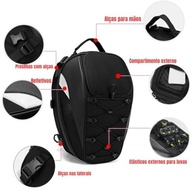Mochila Moto Baslu: Baú Universal Impermeável com Design Esportivo e Porta Capacete - imagem 5
