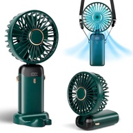 Ventilador Portátil 3 em 1 com 5 Velocidades, 12h Bateria 3200mAh, Visor LED, Dobrável 90°, Silencioso - Ideal para Mesa, Pescoço ou Mão - imagem 2