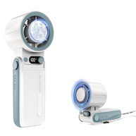 Ventilador Portátil com Refrigeração de Gelo | 199 Velocidades, Bateria 6000mAh, Dobrável 90° - imagem 1