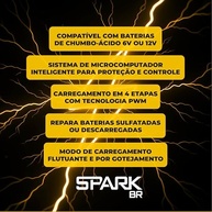 Carregador Inteligente Portátil 6V/12V 150AH Spark BR - Bateria Sempre Nova! - imagem 5