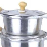Jogo Panela Fundida + Frigideira 20cm + Canecão Alumínio Batido - imagem 1