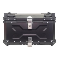 Bau de Moto 60L Universal em Alumínio Preto: Leve 2 Capacetes com Segurança e Estilo! - imagem 2