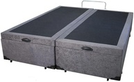 Cama Báu Box Base King Size Bipartido Suede Cinza com Pistão a Gás – Conforto e Estilo para o Seu Quarto - imagem 5