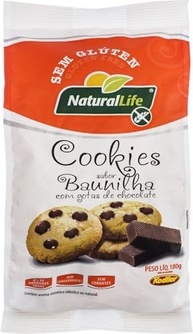 Cookies Natural Life - Sabor Baunilha com Gotas Chocolate - Sem Glúten - 180g - imagem 3