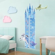 Adesivo Infantil Régua de Crescimento Princesa Lavável - Seguro e Fácil Aplicação para Quarto de Bebê - imagem 3