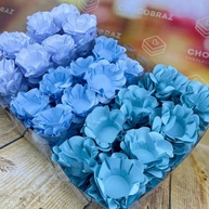 Kit 120 Forminhas para Doces Finos: Branco + Azul Aqua + Azul Bebê - imagem 2
