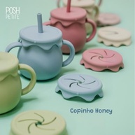 Copo de Silicone 2 em 1 com Canudo Posh Petite Rosa Bebê - Seguro, Prático e Versátil - imagem 3