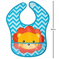 Babador Leão Buba Impermeável com Bolso – Proteção Prática para a Alimentação do Bebê - imagem 2