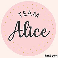 Adesivos Personalizados para Chá Revelação: Rosa e Verde com Nome do Bebê - imagem 1