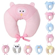 Almofada de Amamentação Bordada com Orelhas - Coruja Rosa | Conforto e Estilo para Mamãe e Bebê - imagem 2