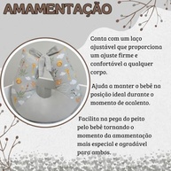 Almofada de Amamentação Safari Cinza - Conforto Ergonômico para Mãe e Bebê - imagem 4
