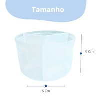 Kit Pote Leite em Pó Bebê com 3 Divisórias + Colheres Silicone - Azul Bebê - imagem 3