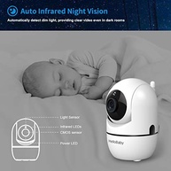 Monitor de Bebê HelloBaby com 2 Câmeras HD, Controle Remoto, Visão Noturna e Áudio Bidirecional - imagem 5