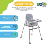 Cadeira de Alimentação Bebê 3 em 1 Portátil Zest Cinza - Maxi Baby - imagem 5