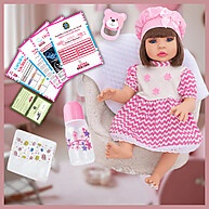 Bebê Reborn Luxo – Boneca Realista de Silicone que Pode Tomar Banho - imagem 1