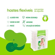 Hastes Flexíveis Baby Bellacotton: 50 Unidades para o Cuidado do Seu Bebê - imagem 2