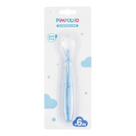 Colher de Silicone Bebê Papinha Pimpolho Azul - Segura, Macia e Ergonômica - imagem 1