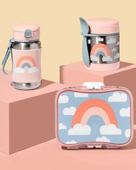 Skip Hop Pote Isolado para Comida de Bebê Sparks Arco-Íris - Estilo e Conveniência para Refeições em Movimento - imagem 2