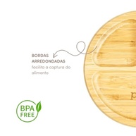 Prato de Bambu Violeta com Detalhes para Bebês | Seguro, Antimicrobiano e Divertido - imagem 4