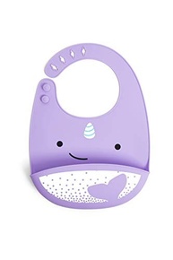 Babador Cata Migalhas de Silicone Skip Hop Zoo Baleia Narval Roxo - Prático e Ergonômico para Bebês - imagem 2