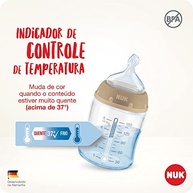 NUK Mamadeira com Controle de Temperatura 150ml - Azul para Bebês - imagem 5