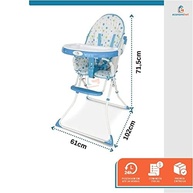 Cadeira de Alimentação Flash Baby Style Azul - Conforto e Segurança para Bebês (6 a 36 Meses) - imagem 3