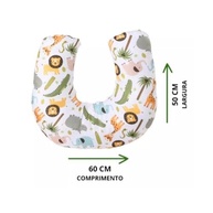 Almofada de Amamentação Sublimada com Zíper - Estampa Floresta para Bebês - imagem 3